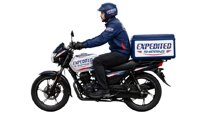 Expedited Shipping delivery bike